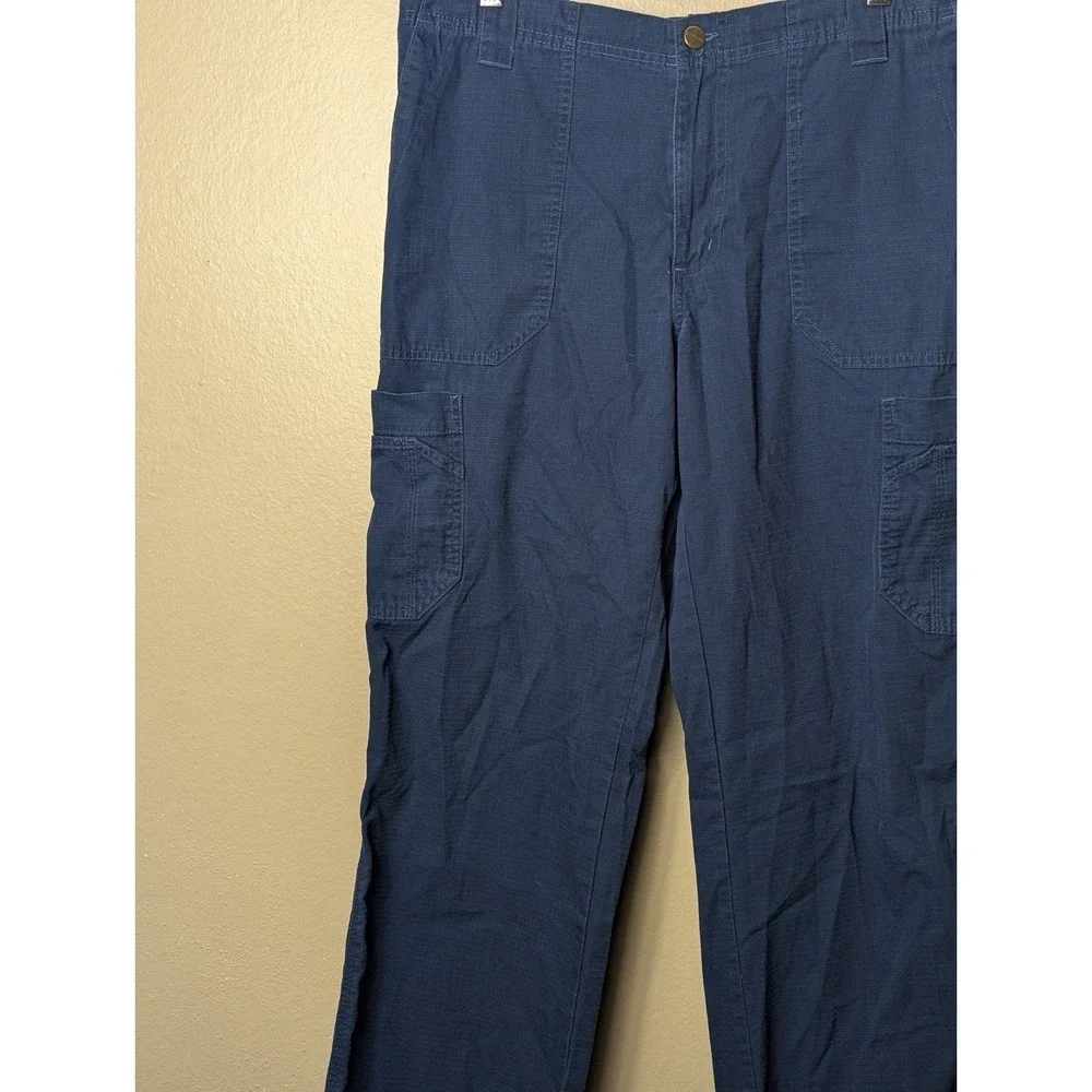 Carhartt C54108 Ripstop Cargo Pants Blue Mens M 34x28.5‎ Utility Work